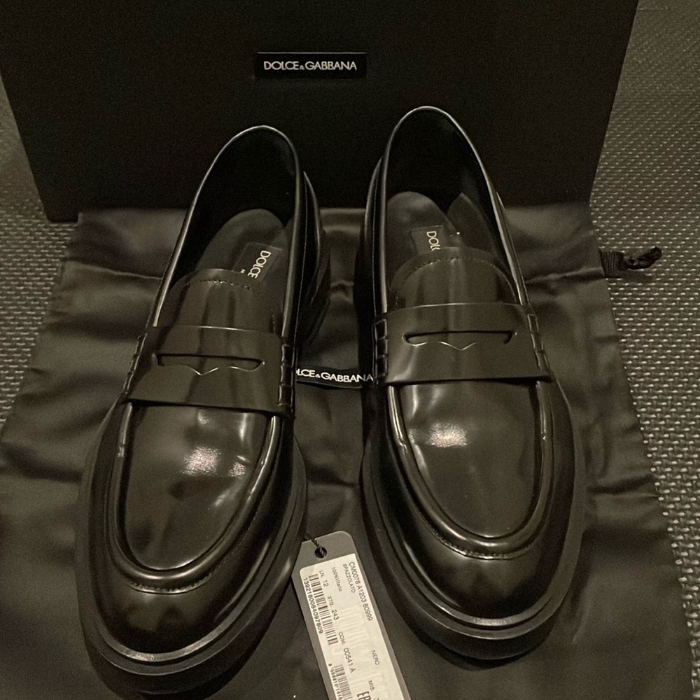 D&G loafers - size 38 - black - made in Italy